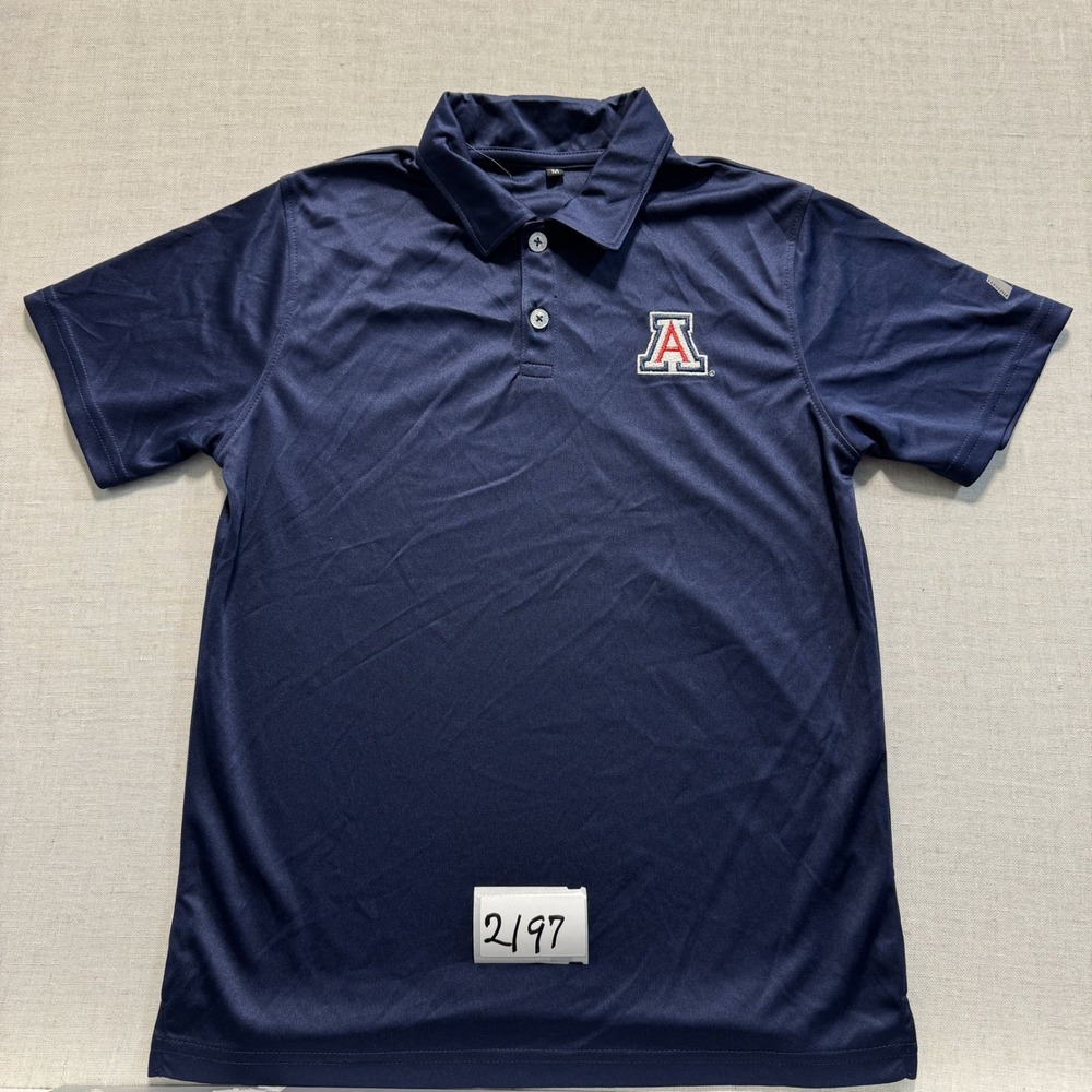 Unbranded Arizona Wildcats Polo Shirt Youth Sz M Navy Blue New Without Tags